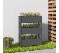 Jardinière Lit Surélevé Bac à Fleurs Jardin Marron Bois Massif de Pin vidaXL