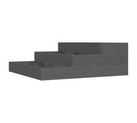Vidaxl Jardinière Gris 78x78x27 Cm Bois Massif De Pin