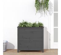 Vidaxl Jardinière Gris 82,5x40x78 Cm Bois Massif De Pin Gris