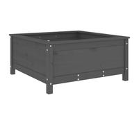 vidaXL Jardinière Gris 82,5x82,5x39 cm Bois Massif de pin