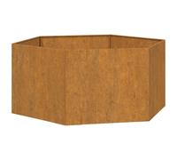 Vidaxl Jardinière Gris 90x90x45 Cm Acier Corten