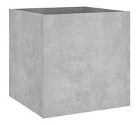 vidaXL Jardinière pot de fleurs en bois d'ingénierie gris béton 40x40x40 cm