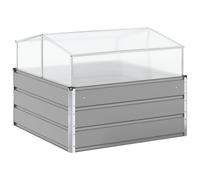 Vidaxl Jardinière Gris Clair 100 X 100 X 77 Cm Acier Galvanisé