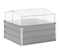 Vidaxl Jardinière Gris Clair 100 X 100 X 77 Cm Acier Galvanisé