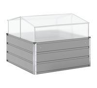 Vidaxl Jardinière Gris Clair 100 X 100 X 77 Cm Acier Galvanisé