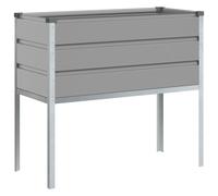 vidaXL Jardinière Gris clair 100 x 45 x 90 cm Acier galvanisé, Jardin et terrasse, meubles industriels, matériaux super pour espaces extérieurs, pour tous les styles et toutes les utilisations, utilis