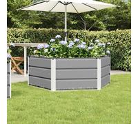 Vidaxl Jardinière Gris Clair 129 X 129 X 45 Cm Acier