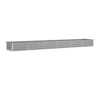 Vidaxl Jardinière Gris Clair 195 X 100 X 45 Cm Acier Galvanisé