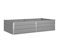 Vidaxl Jardinière Gris Clair 195 X 100 X 45 Cm Acier Galvanisé