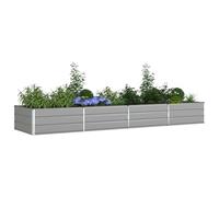 vidaXL Jardinière Gris clair 195 x 100 x 45 cm Acier galvanisé, Inspiration pour jardin et terrasse, éléments industriels, conceptions durables pour espaces extérieurs, idées de déco uniques, dispos f