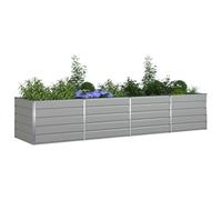 vidaXL Jardinière Gris clair 195 x 100 x 45 cm Acier galvanisé, Inspiration pour jardin et terrasse, éléments industriels, conceptions durables pour espaces extérieurs, idées de déco uniques, dispos f