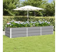 Vidaxl Jardinière Gris Clair 240 X 80 X 45 Cm Acier