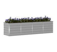 vidaXL Jardinière en acier 240 x 80 x 75 cm Gris clair, moderne et durable