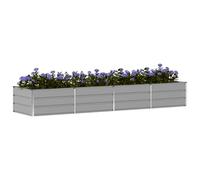 vidaXL Jardinière Gris Clair 320 x 80 x 45 cm Acier