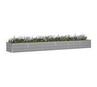vidaXL Jardinière Gris clair 480 x 80 x 45 cm Acier, Design de jardin et terrasse, moderne, durable, solutions éco-responsables, améliore la vie en extérieur avec des espaces pratiques, idées créative