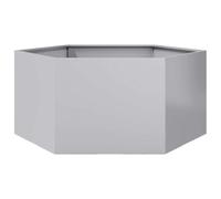 vidaXL Jardinière hexagone 104x90x45 cm acier galvanisé