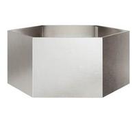 vidaXL Jardinière hexagone 104x90x45 cm acier inoxydable, jardinière de fleurs, jardinière de patio, jardinière de jardin, 851133 Gris G