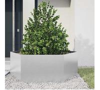 vidaXL Jardinière hexagonale acier galvanisé 138 x 120 x 45 cm – 851141