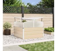 Vidaxl Jardinière Ivoire 100 X 100 X 77 Cm Acier Galvanisé