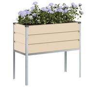 vidaXL Jardinière Ivoire 100 x 45 x 90 cm Acier galvanisé, Jardin et terrasse, meubles industriels, matériaux super pour espaces extérieurs, pour tous les styles et toutes les utilisations, utilisatio