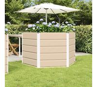 Vidaxl Jardinière Ivoire 129 X 129 X 75 Cm Acier
