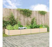 Vidaxl Jardinière Ivoire 195 X 100 X 45 Cm Acier Galvanisé