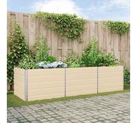 Vidaxl Jardinière Ivoire 195 X 100 X 45 Cm Acier Galvanisé
