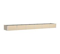 Vidaxl Jardinière Ivoire 195 X 100 X 45 Cm Acier Galvanisé