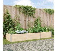 Vidaxl Jardinière Ivoire 195 X 100 X 45 Cm Acier Galvanisé