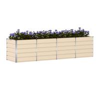 vidaXL Jardinière Ivoire 240 x 80 x 75 cm Acier, Design de Jardin et terrasse, Moderne, Durable, Solutions éco-responsables, améliore la Vie en extérieur avec des espaces Pratiques, idées créatives