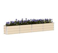 vidaXL Jardinière Ivoire 320 x 40 x 45 cm Acier