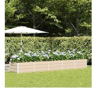 vidaXL Jardinière Ivoire 400 x 80 x 45 cm Acier