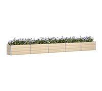 vidaXL Jardinière Ivoire 480 x 50 x 45 cm Acier galvanisé
