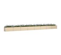vidaXL Jardinière Ivoire 480×50×45 cm Acier galvanisé pour jardin et terrasse, style industriel