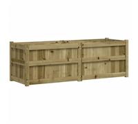 vidaXL Jardinière, Lit Surélevé, Bac à Fleurs, Pot de Plantes, Boîte à Fleurs Jardin Patio Terrasse Balcon, Marron Bois de 837488