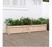 vidaXL Jardinière 837494 – Lit surélevé, Bac à fleurs, Marron bois