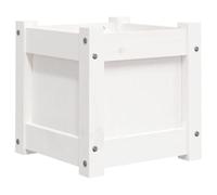 Vidaxl Jardinière Blanc 31x31x31 Cm Bois De Pin Massif