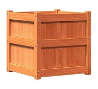 vidaXL Jardinière cire marron Bois de pin massif 50 x 50 x 50 cm
