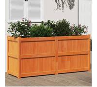 vidaXL Jardinière, Lit Surélevé, Bac à Fleurs, Pot de Plantes, Boîte à Fleurs Jardin Patio Terrasse, Cire Marron Bois de Pin 837491