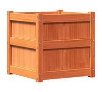 Vidaxl Jardinière Cire Marron 50x50x50 Cm Bois De Pin Massif