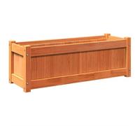 vidaXL Jardinière, Lit Surélevé, Bac à Fleurs, Pot de Plantes, Boîte à Fleurs Jardin Patio Terrasse, Cire Marron Bois de Pin Massif