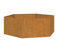 vidaXL Jardinière, Lit Surélevé, Bac à Fleurs, Pot de Plantes, Boîte à Fleurs Jardin Patio Terrasse, Rouillé 138x120x45 cm Acier Corten