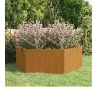 vidaXL Jardinière, Lit Surélevé, Bac à Fleurs, Pot de Plantes, Boîte à Fleurs Jardin Patio Terrasse, Rouillé 138x120x45 cm 823677