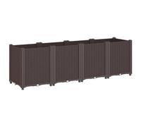 vidaXL Jardinière Lit surélevé de jardin en polypropylène marron – patio/terrasse/extérieur