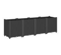vidaXL Jardinière lit surélevé de jardin 160x40x53 cm Polypropylène Noir