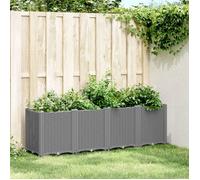 vidaXL Jardinière, Lit Surélevé de Jardin, Pot de Fleurs, Bac à Plantes, Boîte de Plantation Patio Terrasse Extérieur, Gris 367857