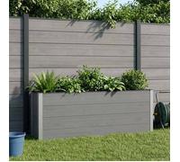 vidaXL Jardinière lot de 2 pièces Rectangulaire 200 x 30 x 72 cm en plastique noir