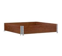vidaXL Jardinière marron 100x100 cm en bois massif de pin