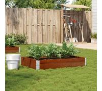 vidaXL Jardinière Marron 120x80 cm Bois Massif de pin, jardinière d'extérieur, bac à Fleurs, bac à tomates, jardinière de terrasse