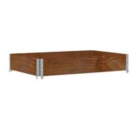 vidaXL Jardinière Marron 120x80 cm Bois Massif de pin, jardinière d'extérieur, bac à Fleurs, bac à tomates, jardinière de terrasse